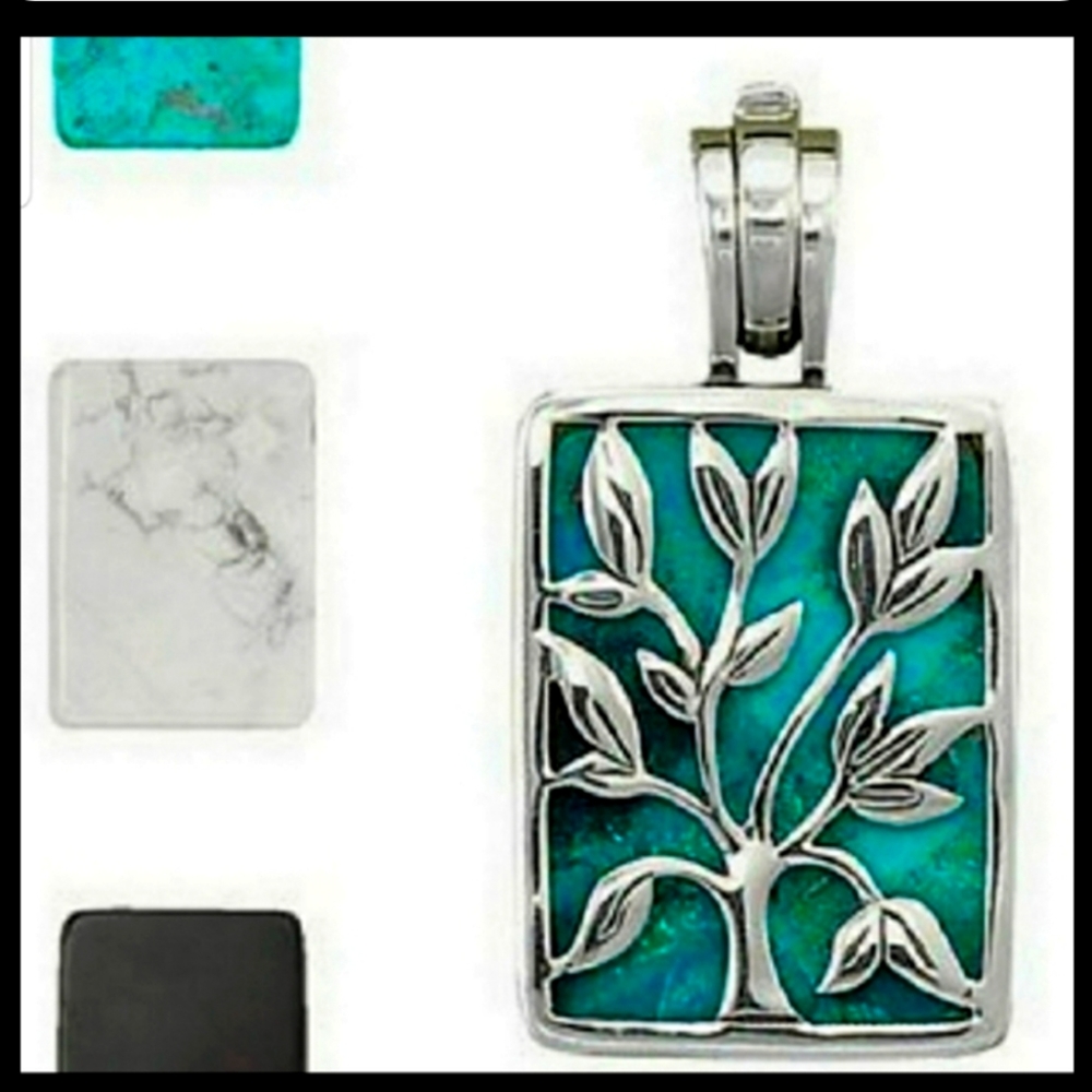 💥Silpada Changeling Pendant S1957 Live Laugh Love w/ 3 interchangeable Rare - Picture 7 of 11